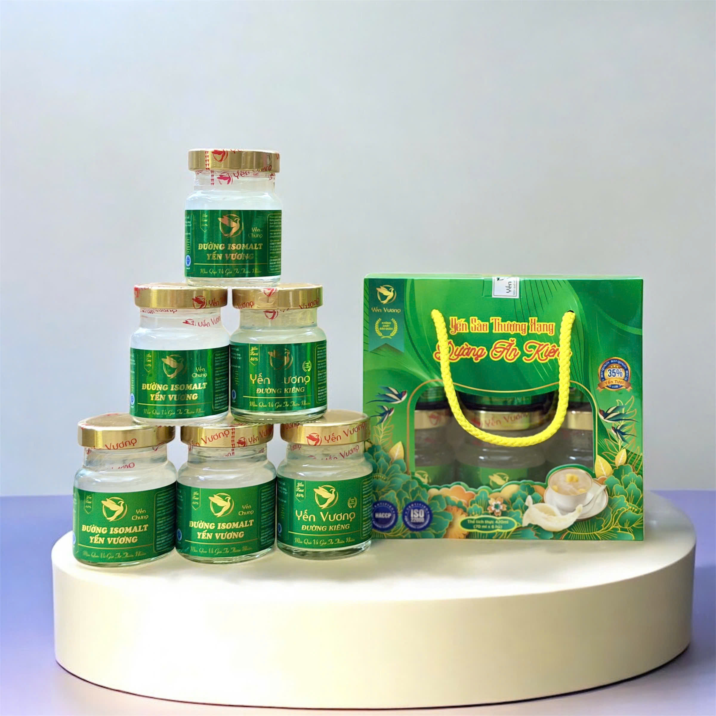 Lốc 6 hũ yến Vương 70ml Đường Isomal